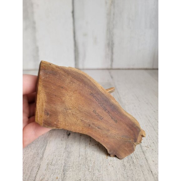 Whitten pelican wooden bird home decor vintage unique nature - Picture 7 of 7